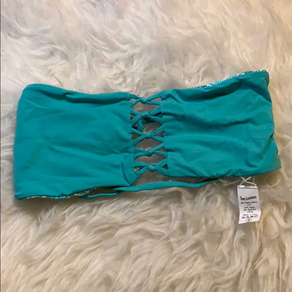 NWT SMALL SAN LORENZO BIKINI BRAIDED TOP TOPAZ